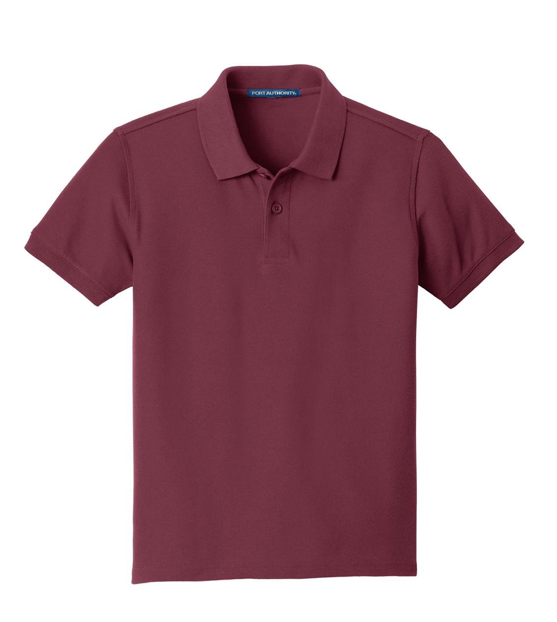 ADULT PORT AUTHORITY SHORT SLEEVE MAROON